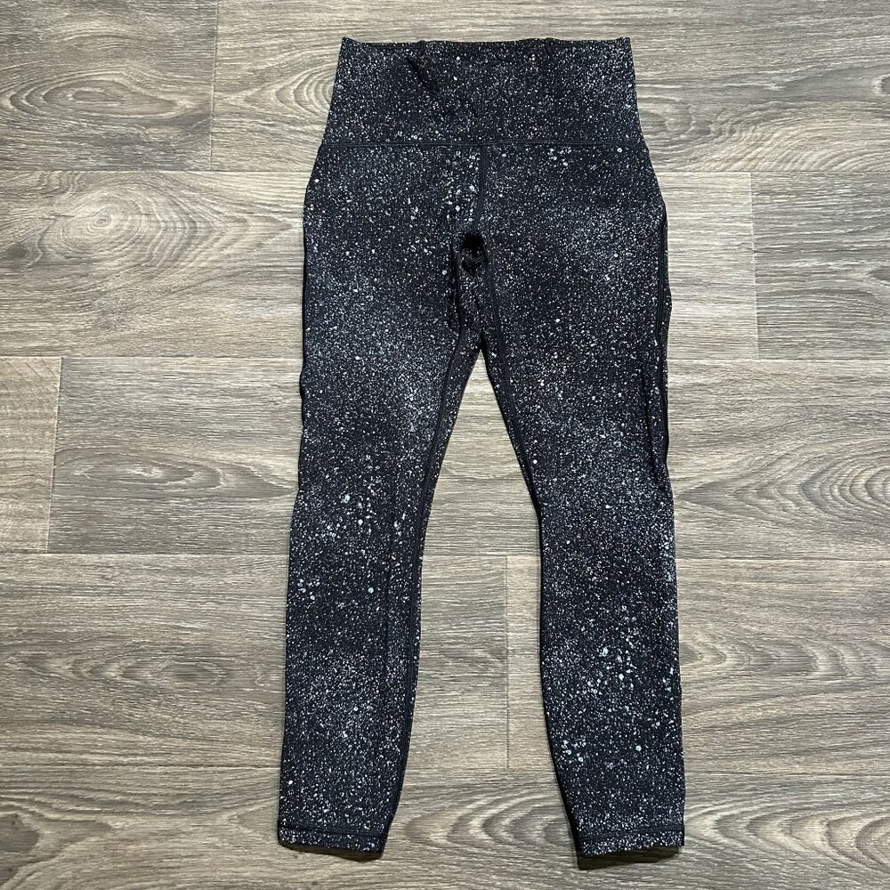 Lululemon Train Times 7/8 Pant Leggings 25" SZ 6 Mineralize Multi Black Gym Yoga